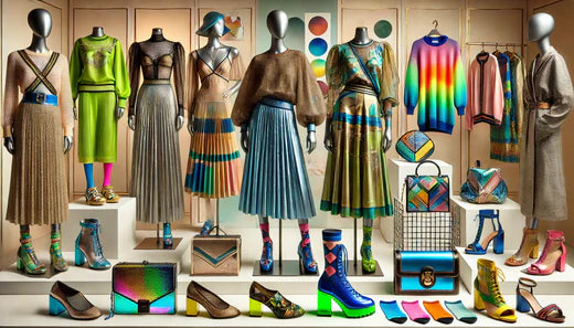 future fashion, sustainability, retro, bold prints and metallics are trending for 2025
