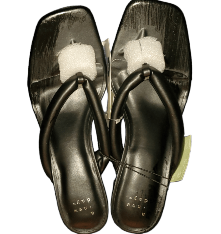A New Day-Black Block Heel Sandals|New - My Lil' Secret Boutique
