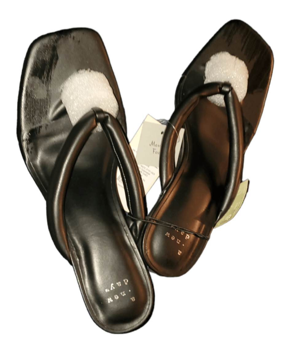 A New Day-Black Block Heel Sandals|New - My Lil' Secret Boutique