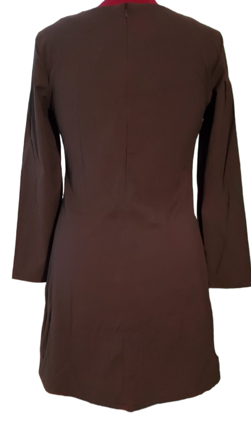 Long Shirt, Black, Colour block Silver|New
