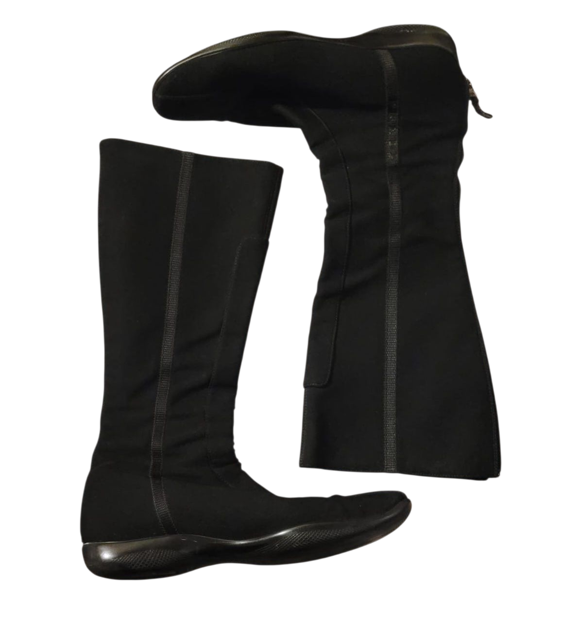 Prada|Black Tall Boots|Size 8.5