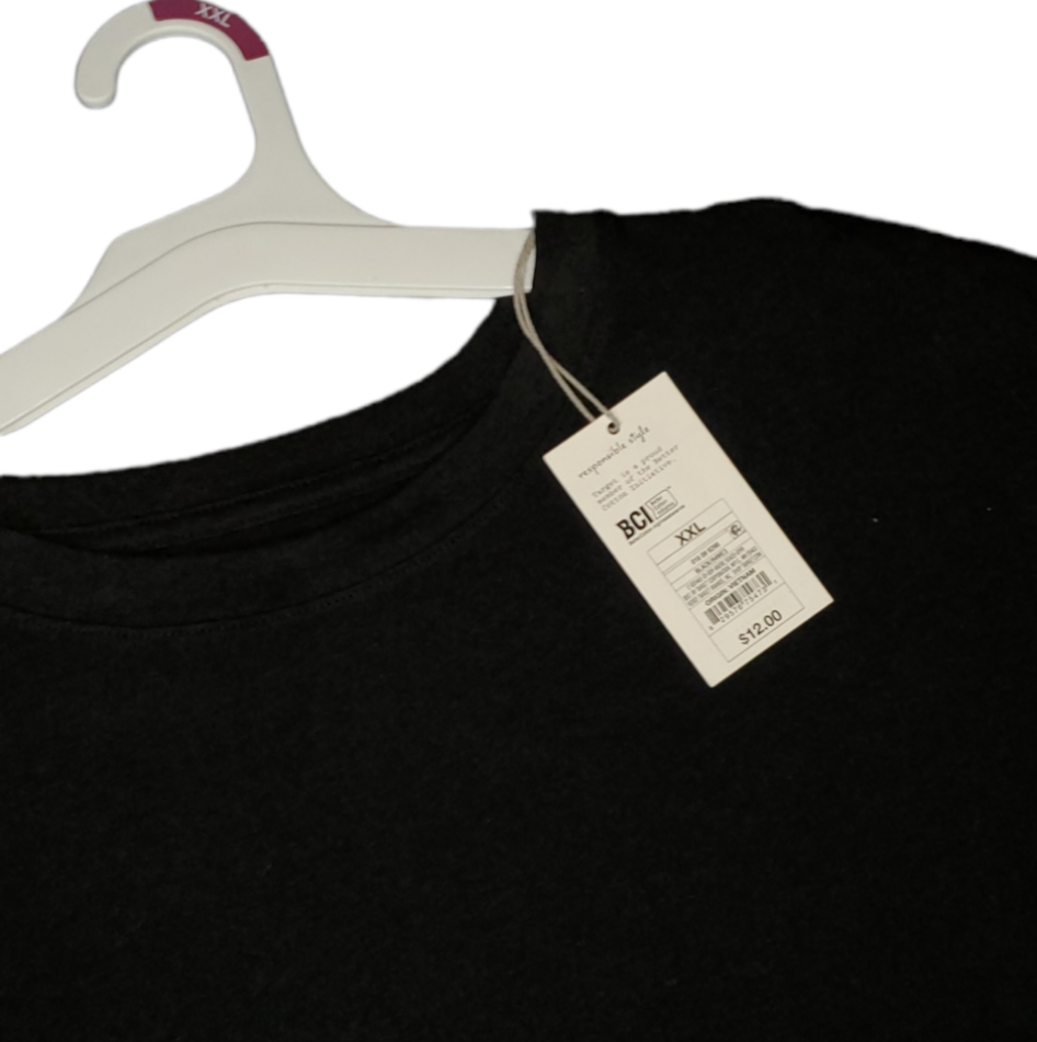 Black Cotton Tee Size XXL