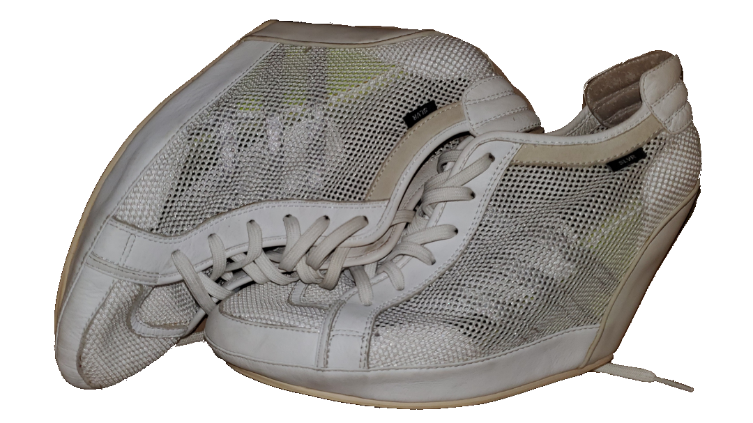 Womens Adidas Silvr White Wedge|Used