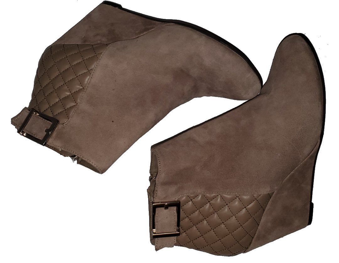 BCBG Taupe Wedge Boots|Used