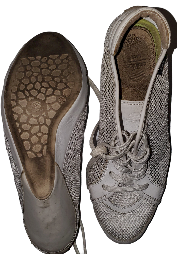 Womens Adidas Silvr White Wedge|Used