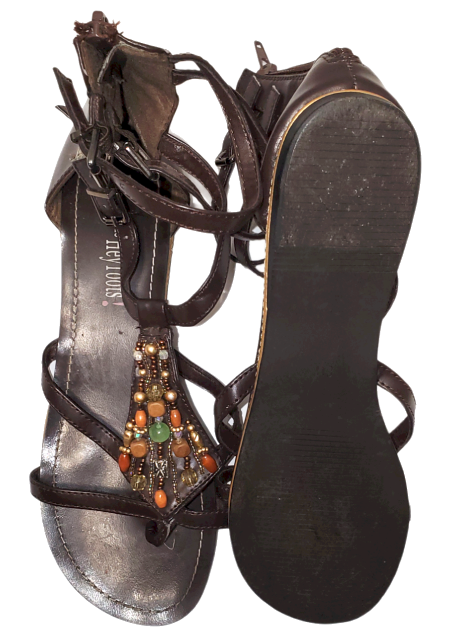 Gladiator Sandals With Bead Work|Used