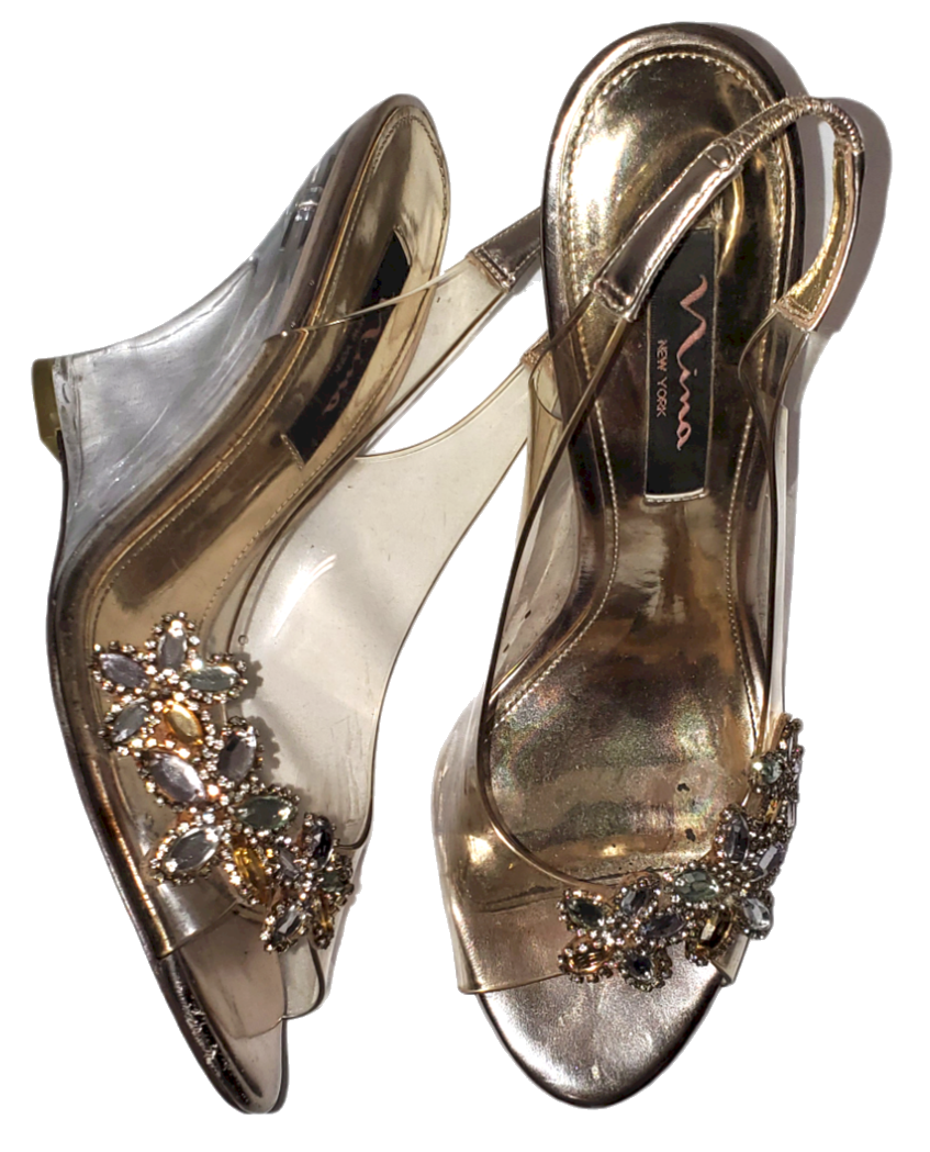 NINA Wedge Heels Clear|Used