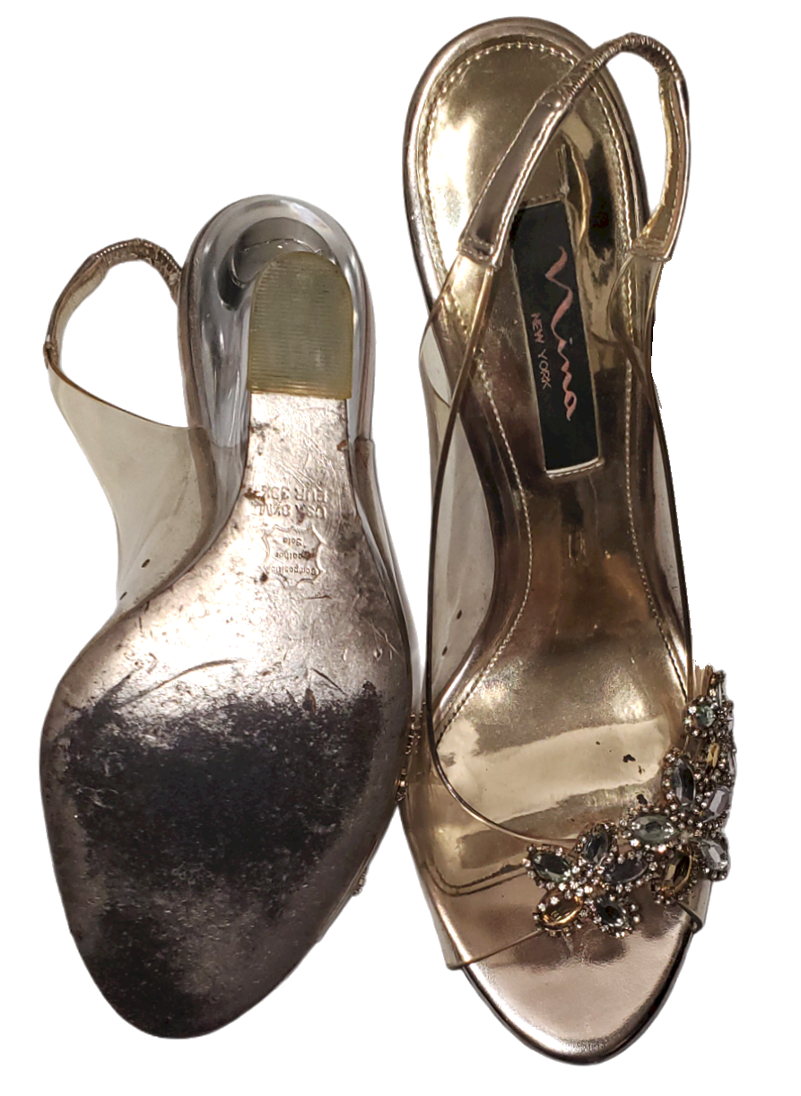 NINA Wedge Heels Clear|Used