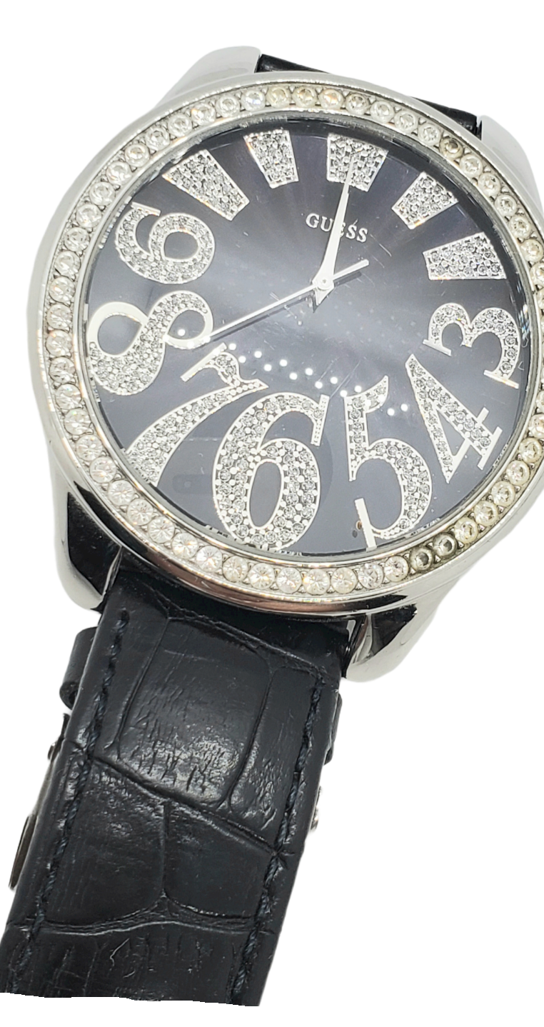 GUESS Black Bling Big Face Bezel|Used