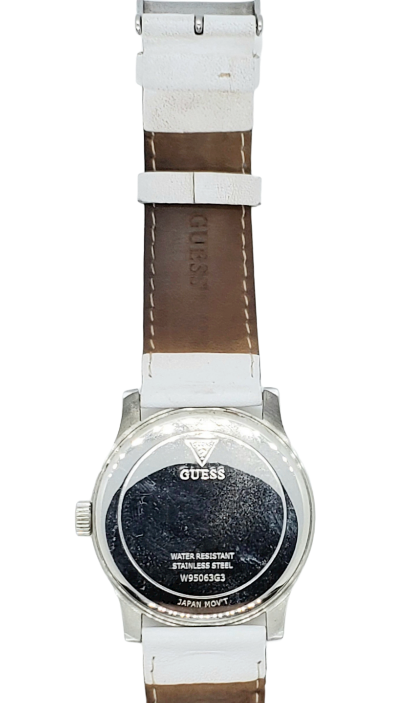 GUESS White Chronograph Watch|Used