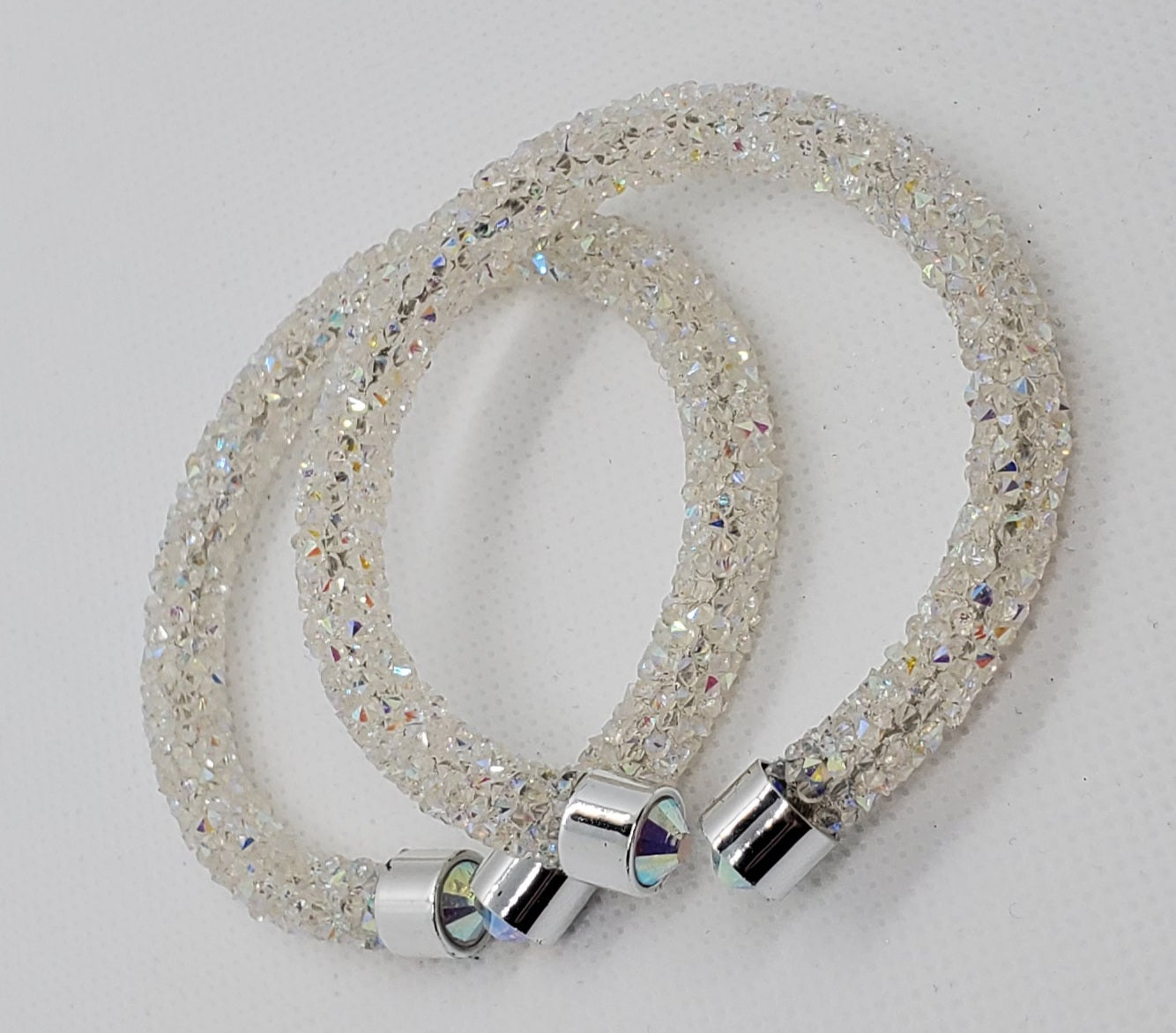 Bangle Bracelets with Swarovski Accents| Like New