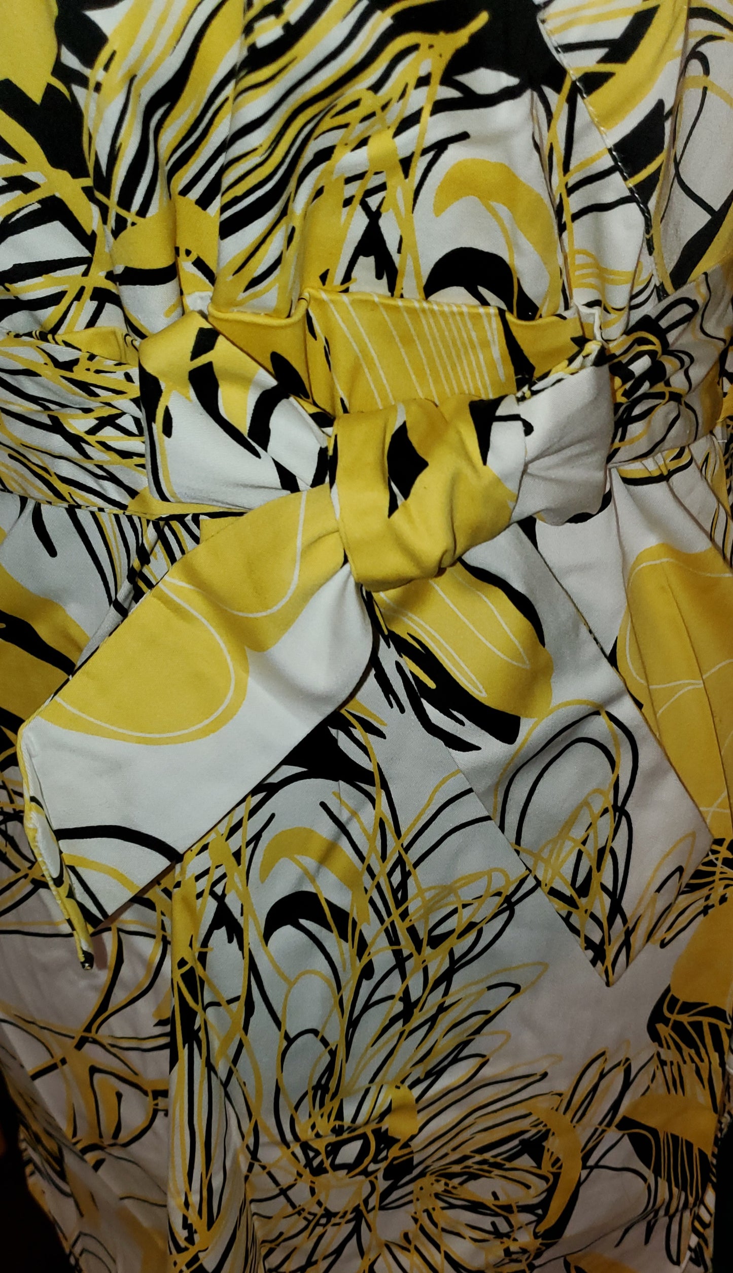 Black, Yellow Flower Design Dress or Shirt|New
