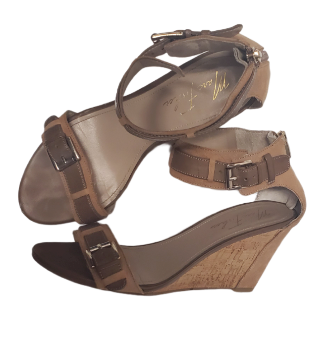 Beige Wedge Sandals|Used