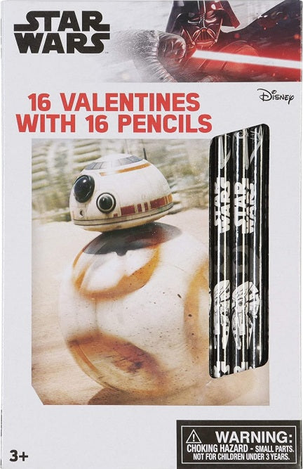 Star Wars Valentine Cards 16pack