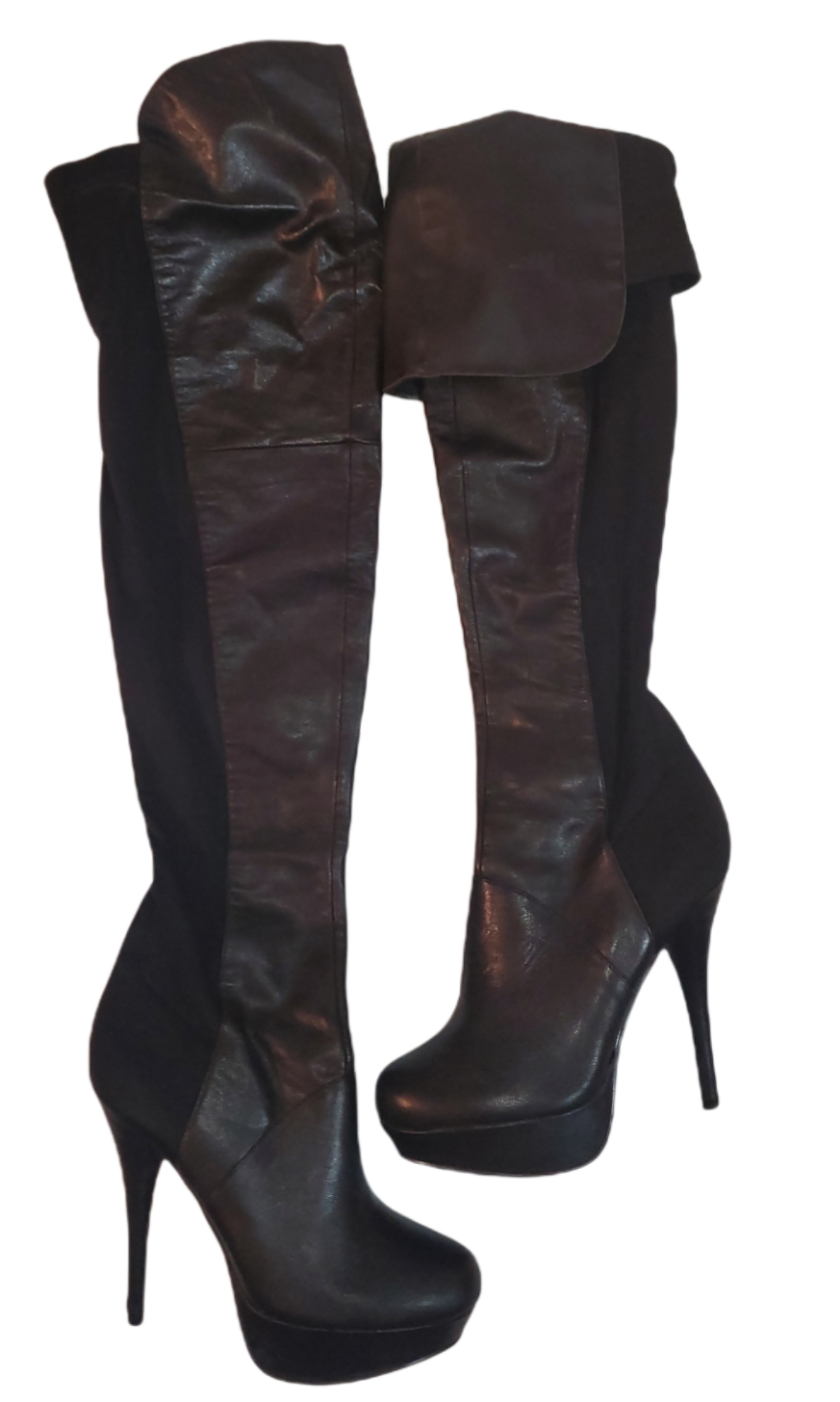 Black Knee High Boots