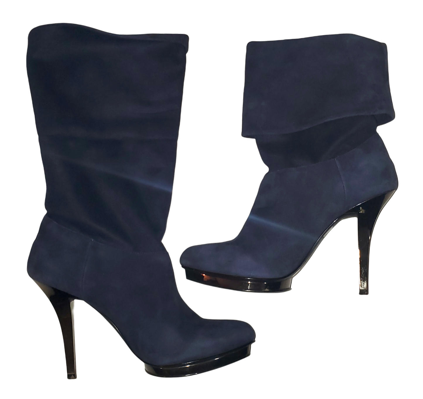 INC Blue Suede Boots