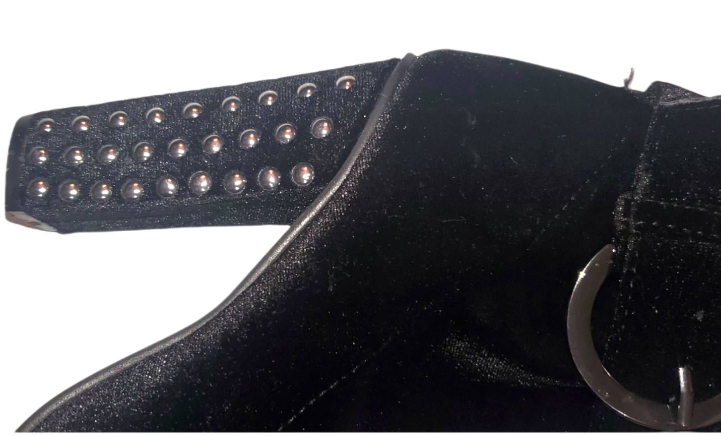 Yoki Tall Velvet Boots With Stud Detail|New