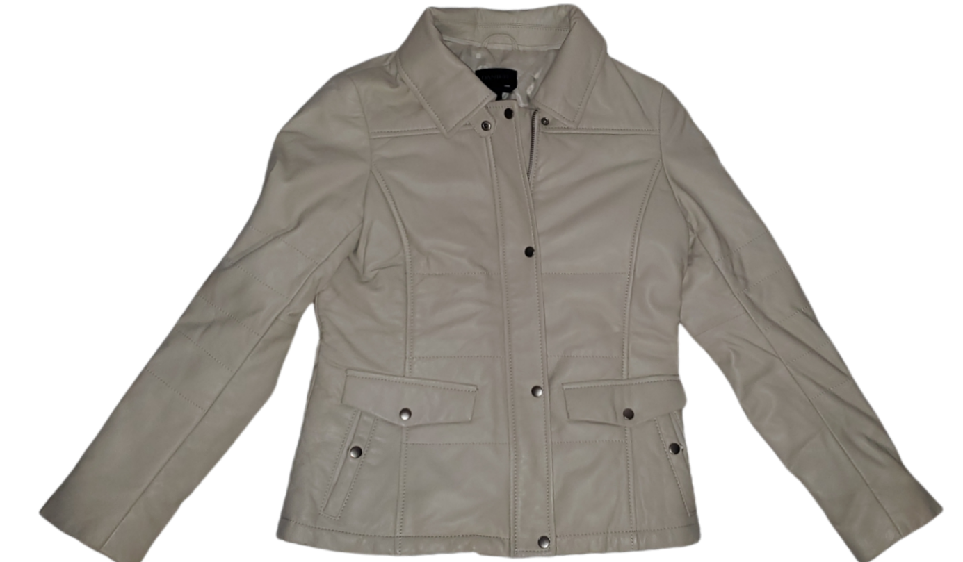 Danier Leather Off White Coat XS|Used