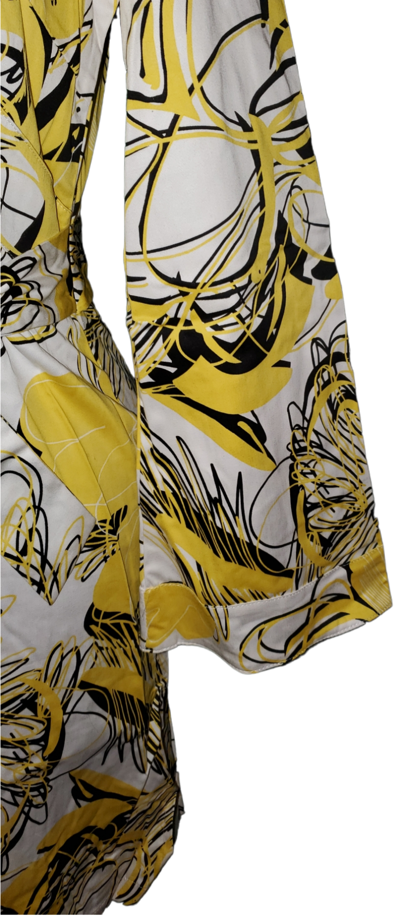 Black, Yellow Flower Design Dress or Shirt|New
