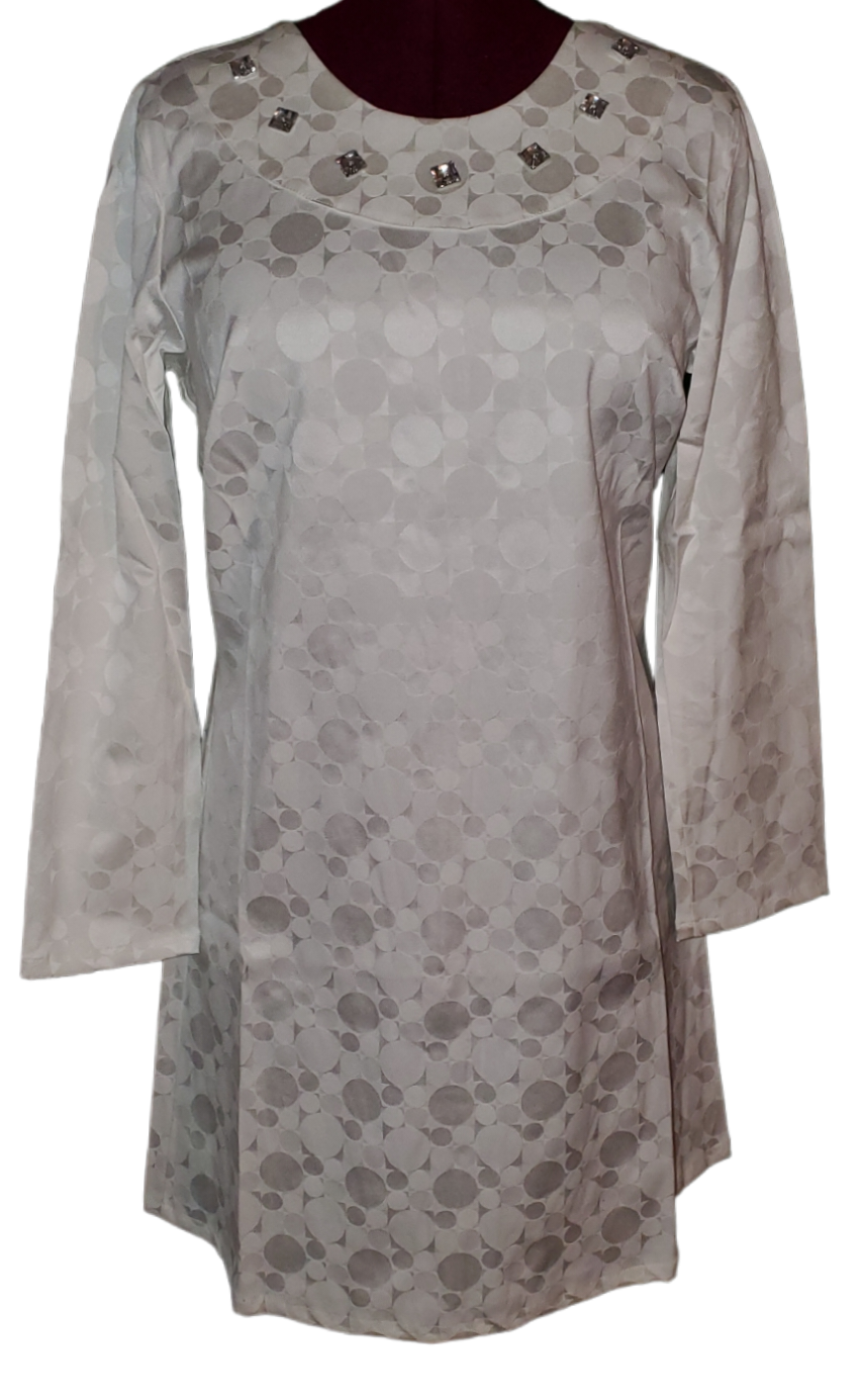 White Detailed Long Shirt Dress