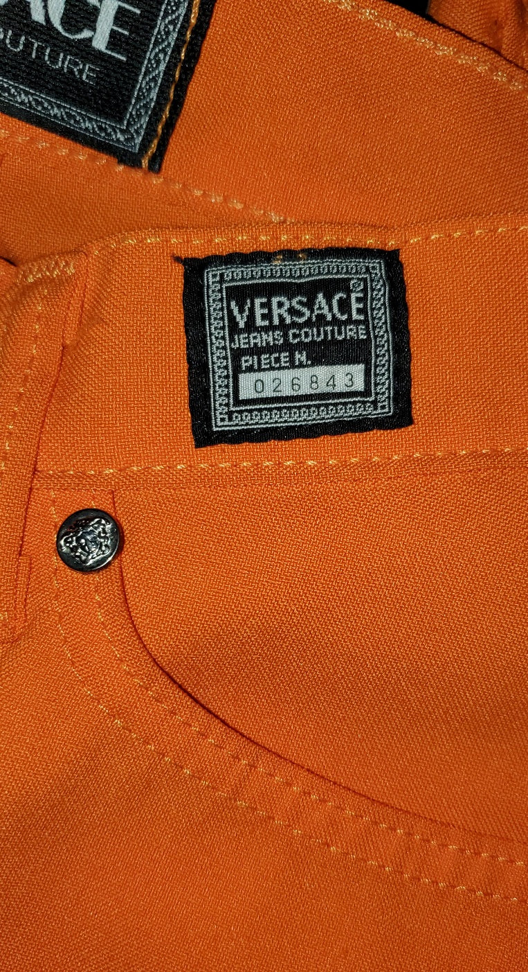 Versace Jeans Couture Orange Pants| Like New