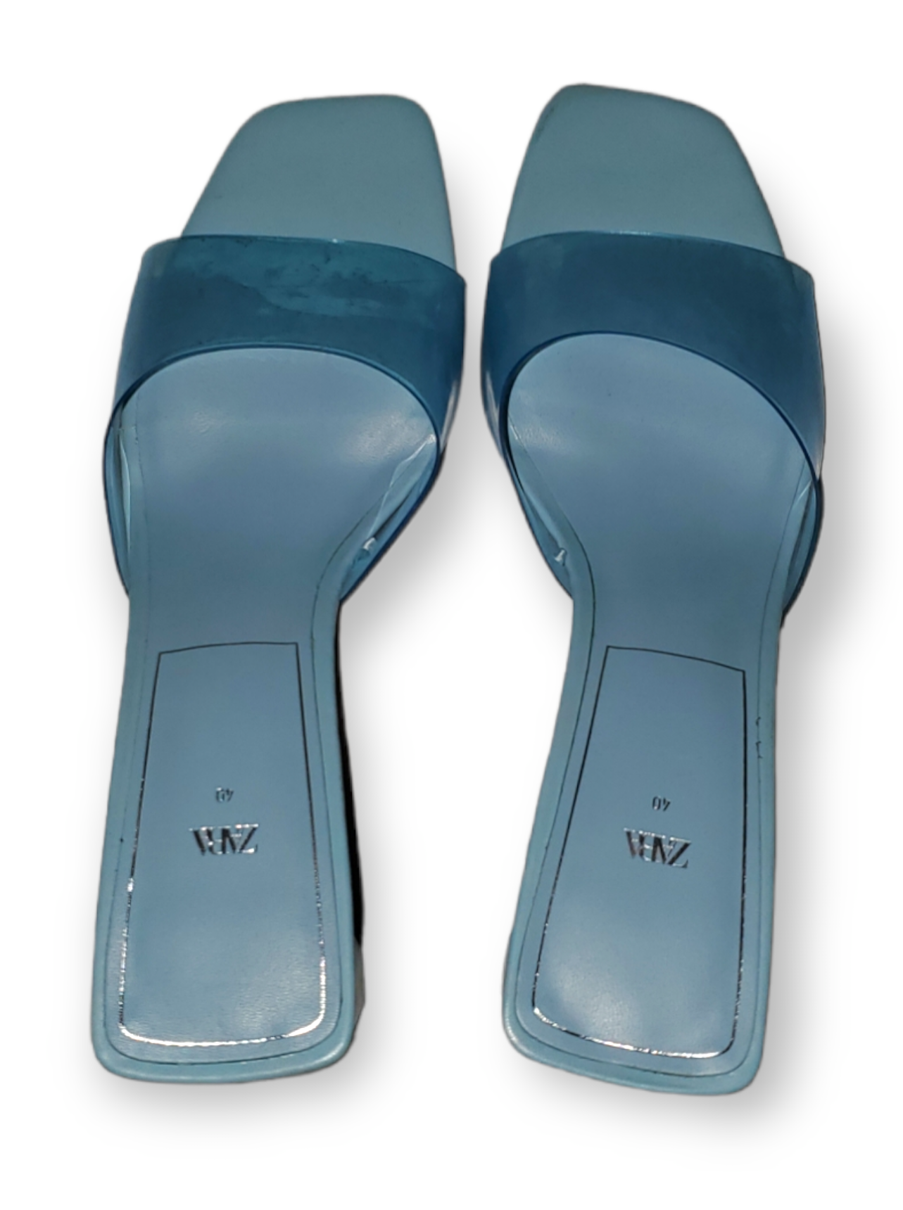 Zara Light Blue Block Heel|Used