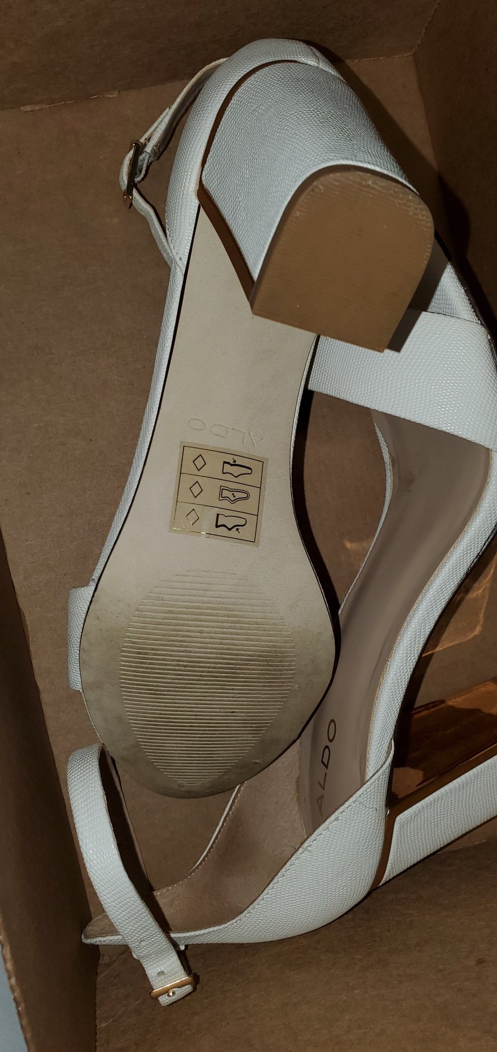 Aldo White Block Heels|Used - My Lil' Secret Boutique