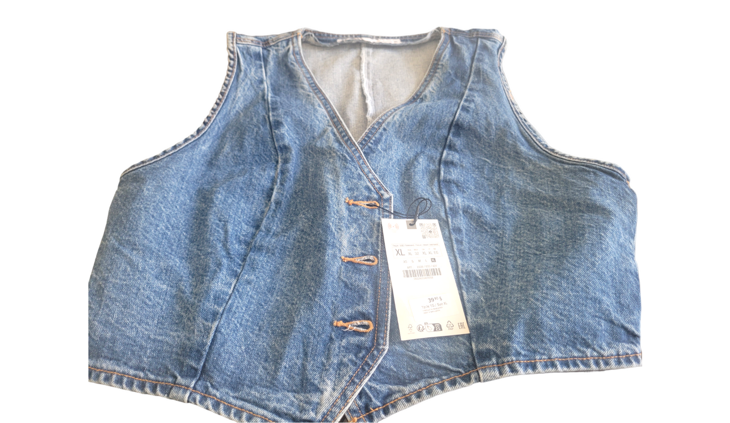 Zara Denim Vest|XL|New