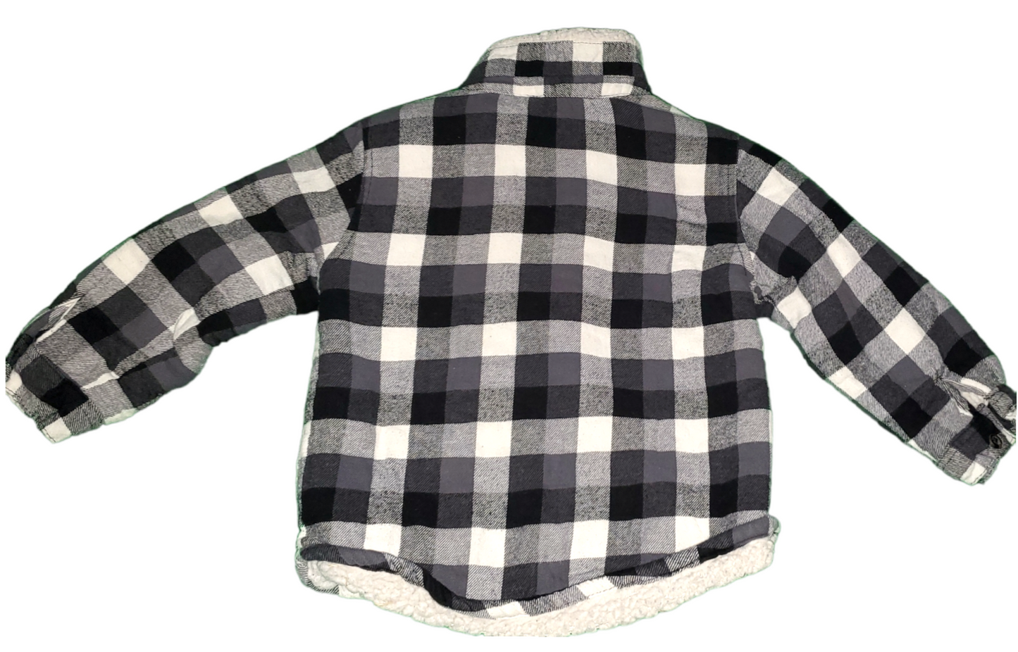 Black White Checkered Sweater Jacket|Used