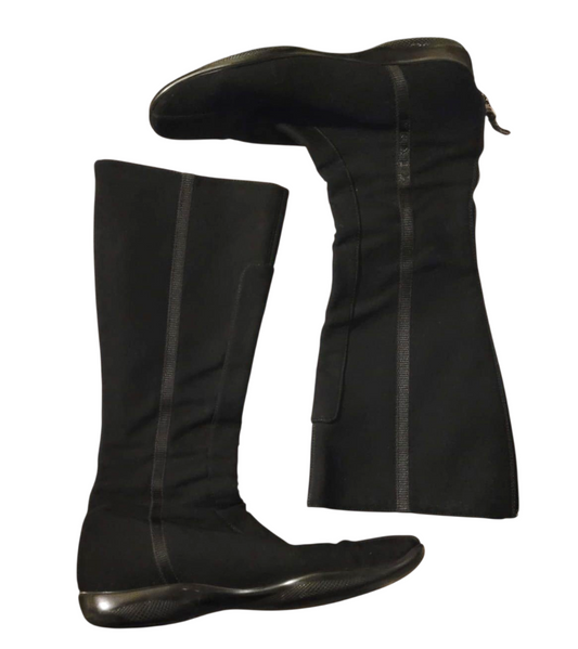 Prada|Black Tall Boots|Size 8.5