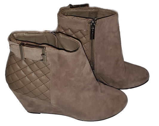BCBG Taupe Wedge Boots|Used