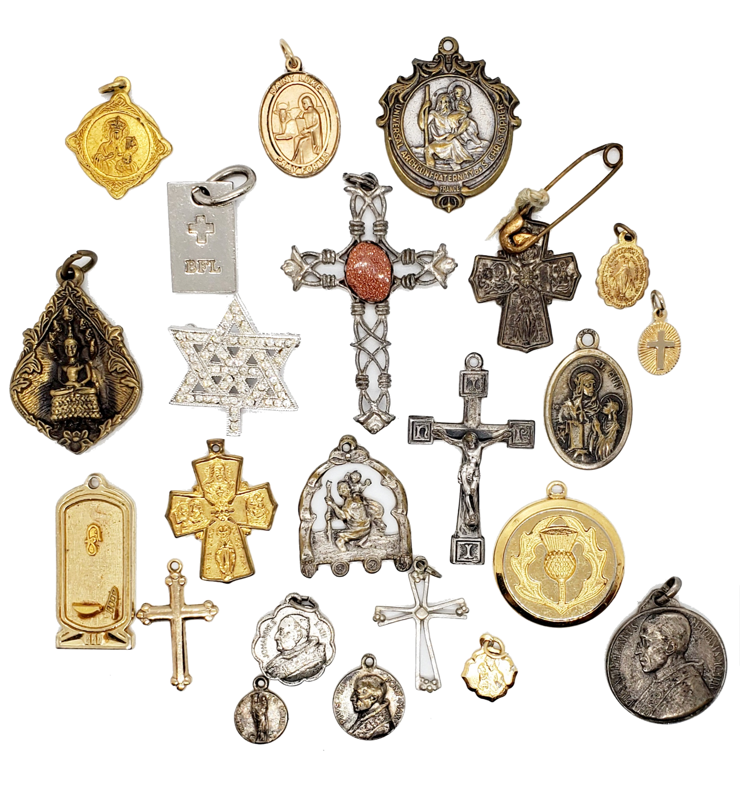 Lot Of Religious Pendent Charms|Vintage