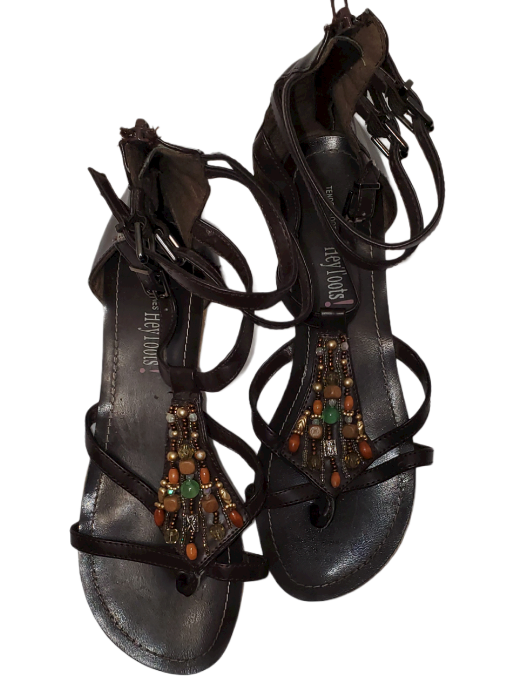 Gladiator Sandals With Bead Work|Used