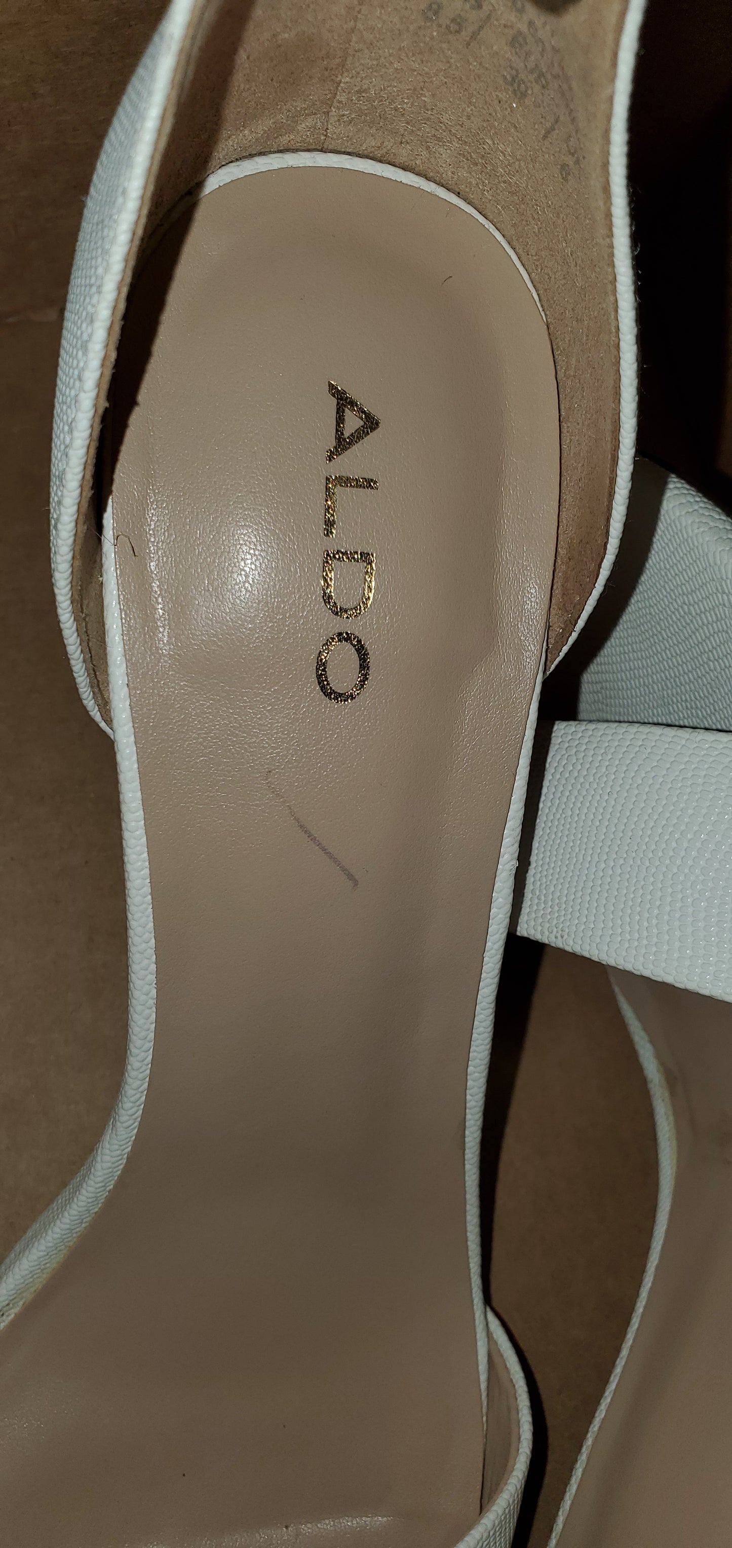 Aldo White Block Heels|Used
