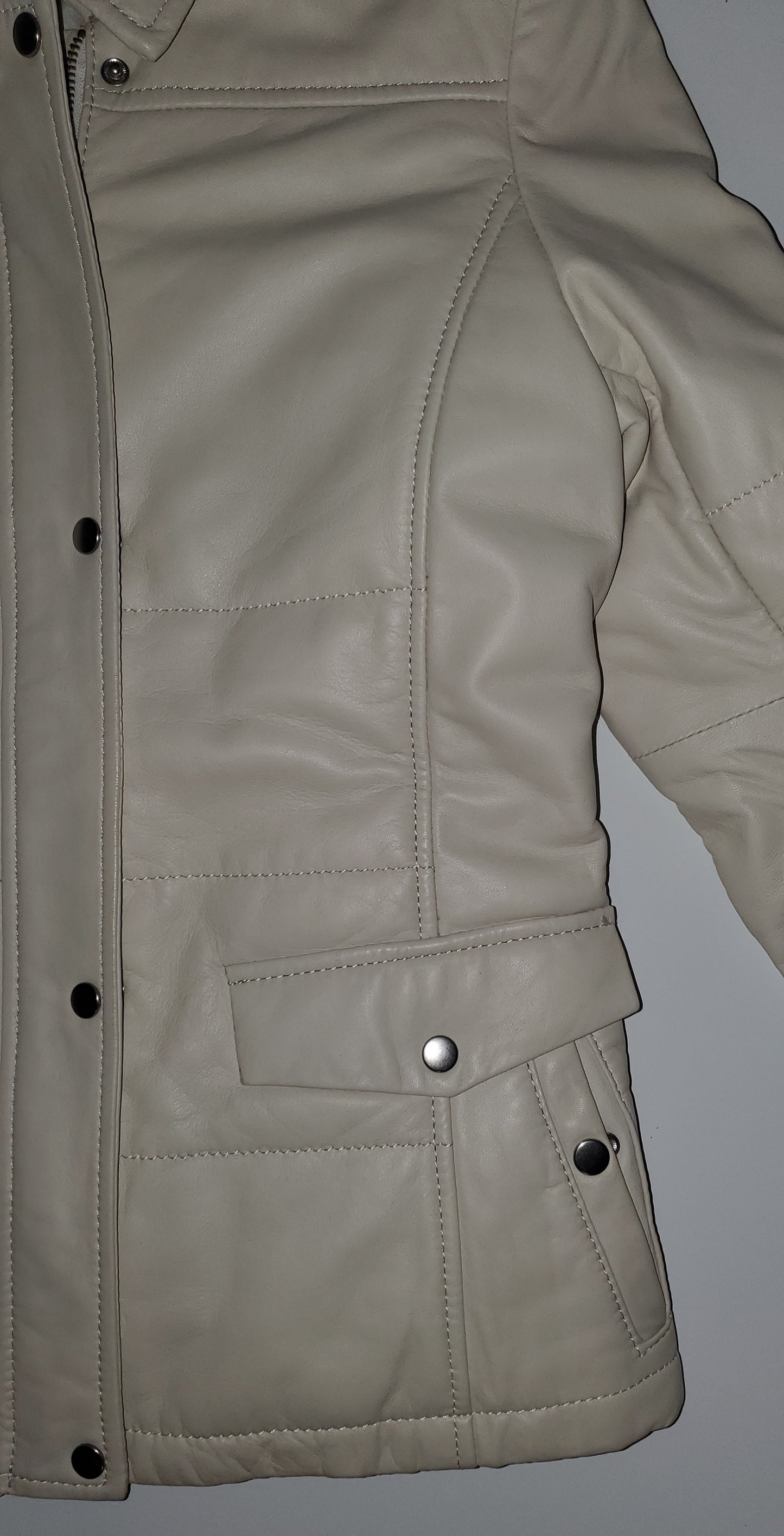 Danier Leather Off White Coat XS|Used