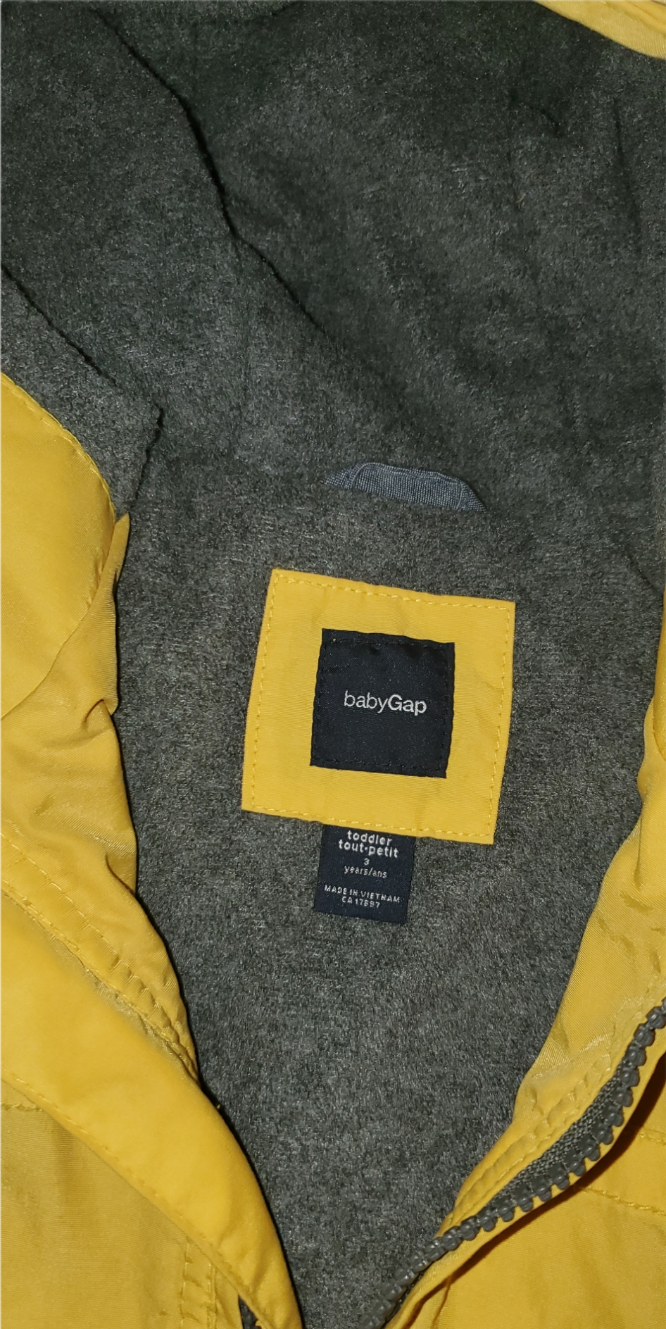 Baby Gap Yellow Rain Coat|Used