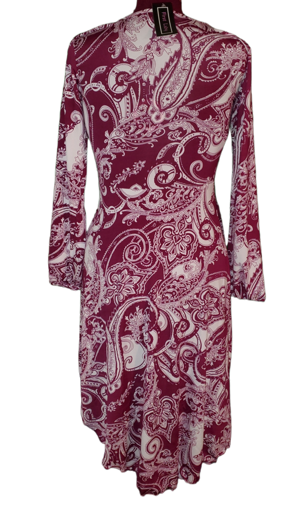 First Lady Purple Paisley Print Dress