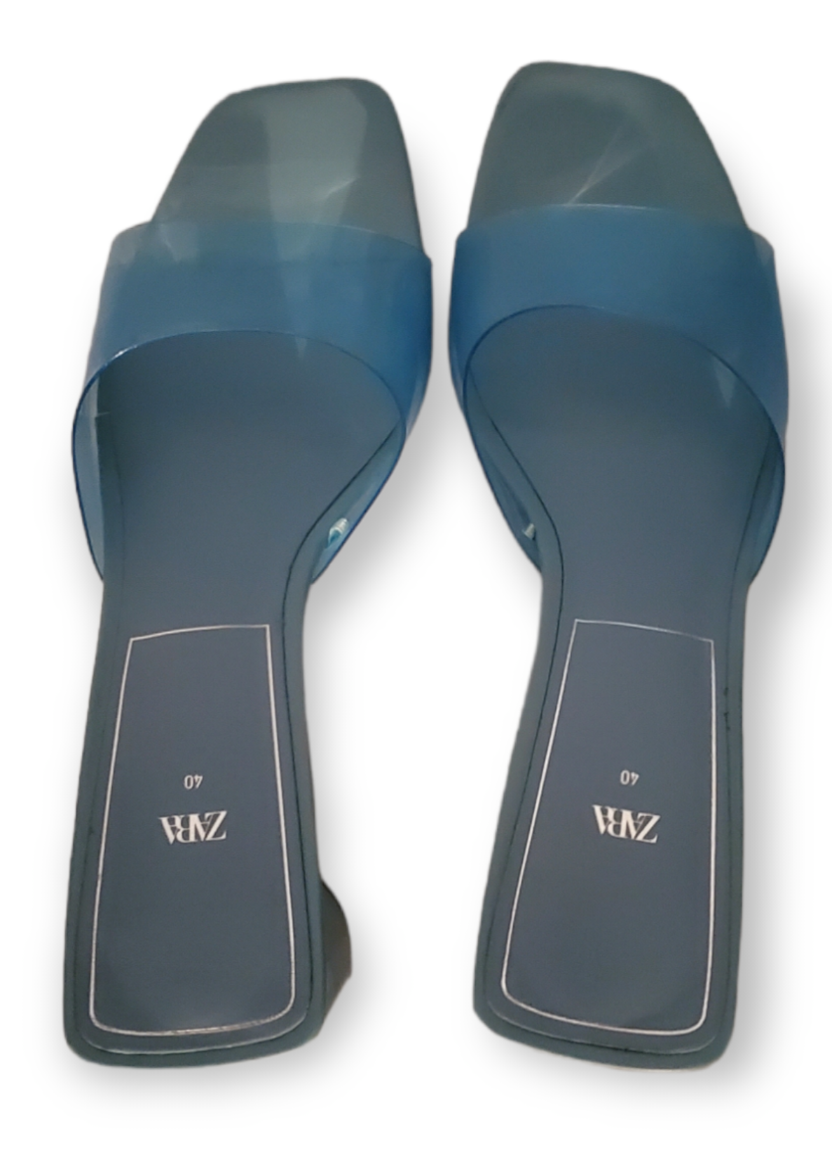 Zara Light Blue Block Heel|Used